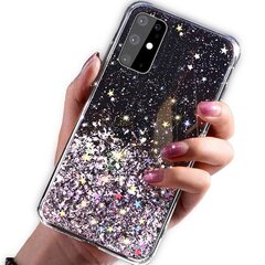 Fusion glue glitter silikona aizsargapvalks Samsung A426 Galaxy A42 5G melns цена и информация | Чехлы для телефонов | 220.lv