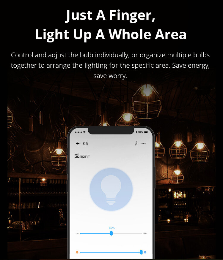 Sonoff B02-F-ST64 vieda Wi-Fi LED kvēlspuldze cena un informācija | Spuldzes | 220.lv