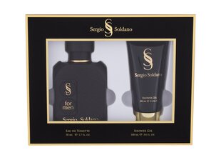 Komplekts Sergio Soldano Black: EDT vīriešiem 50 ml + dušas želeja 100 ml cena un informācija | Vīriešu smaržas | 220.lv