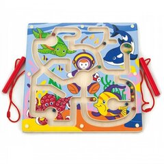 Magnētiska koka spēle - labirints “Niršanas trase” cena un informācija | Attīstošās rotaļlietas | 220.lv