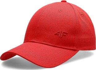 Кепка с носиком мужская 4F H4L20 CAD006, красная цена и информация | Мужские шарфы, шапки, перчатки | 220.lv
