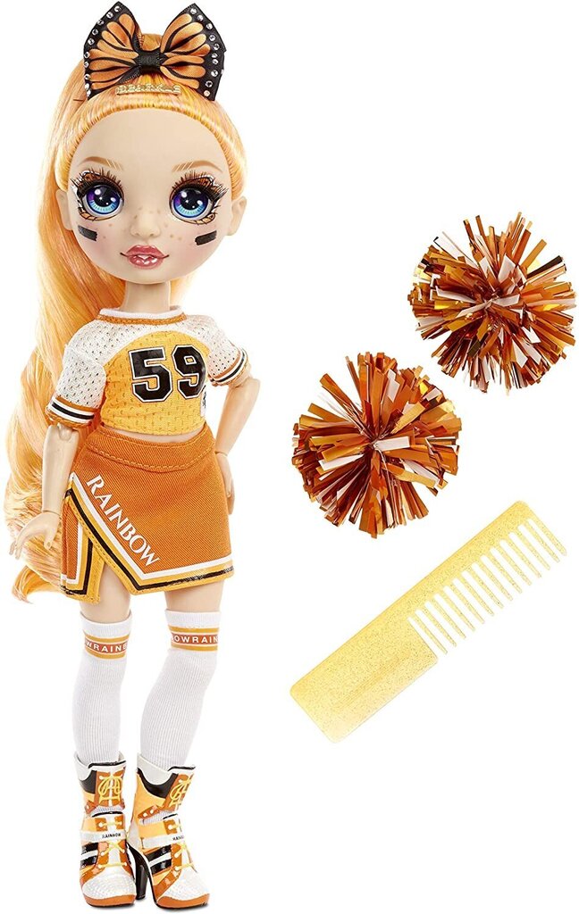 Rainbow High Cheer Doll- Poppy Rowan (Orange) cena un informācija | Rotaļlietas meitenēm | 220.lv