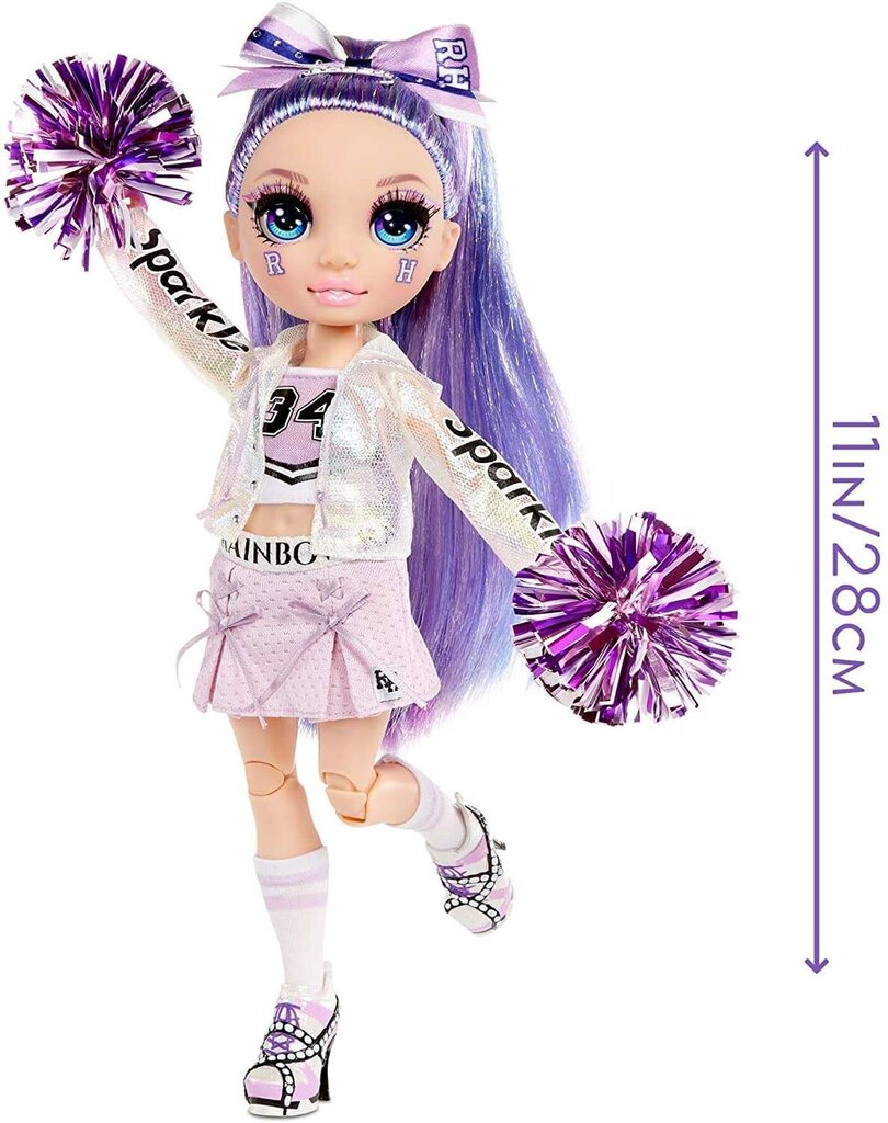 Rainbow High Cheer Doll - Violet Willow (Purple) цена и информация | Rotaļlietas meitenēm | 220.lv