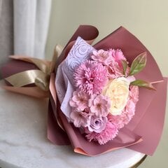 Ziepju ziedu pušķis, rozā 29cm x 17cm cena un informācija | Ziepes | 220.lv