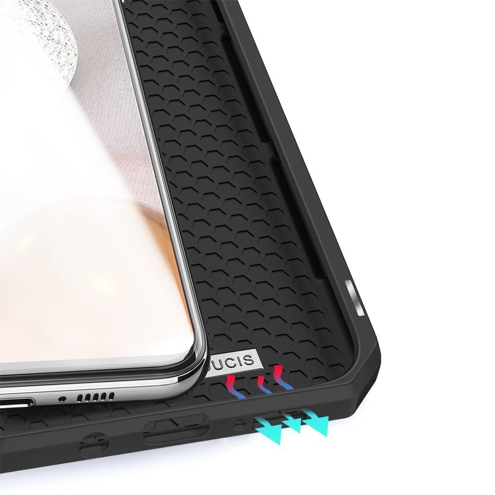 Dux Ducis Skin X Bookcase, piemērots Samsung Galaxy A42 5G, melns cena un informācija | Telefonu vāciņi, maciņi | 220.lv