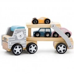 VIGA koka velkonis “PolarB” ar automašīnām цена и информация | Игрушки для малышей | 220.lv