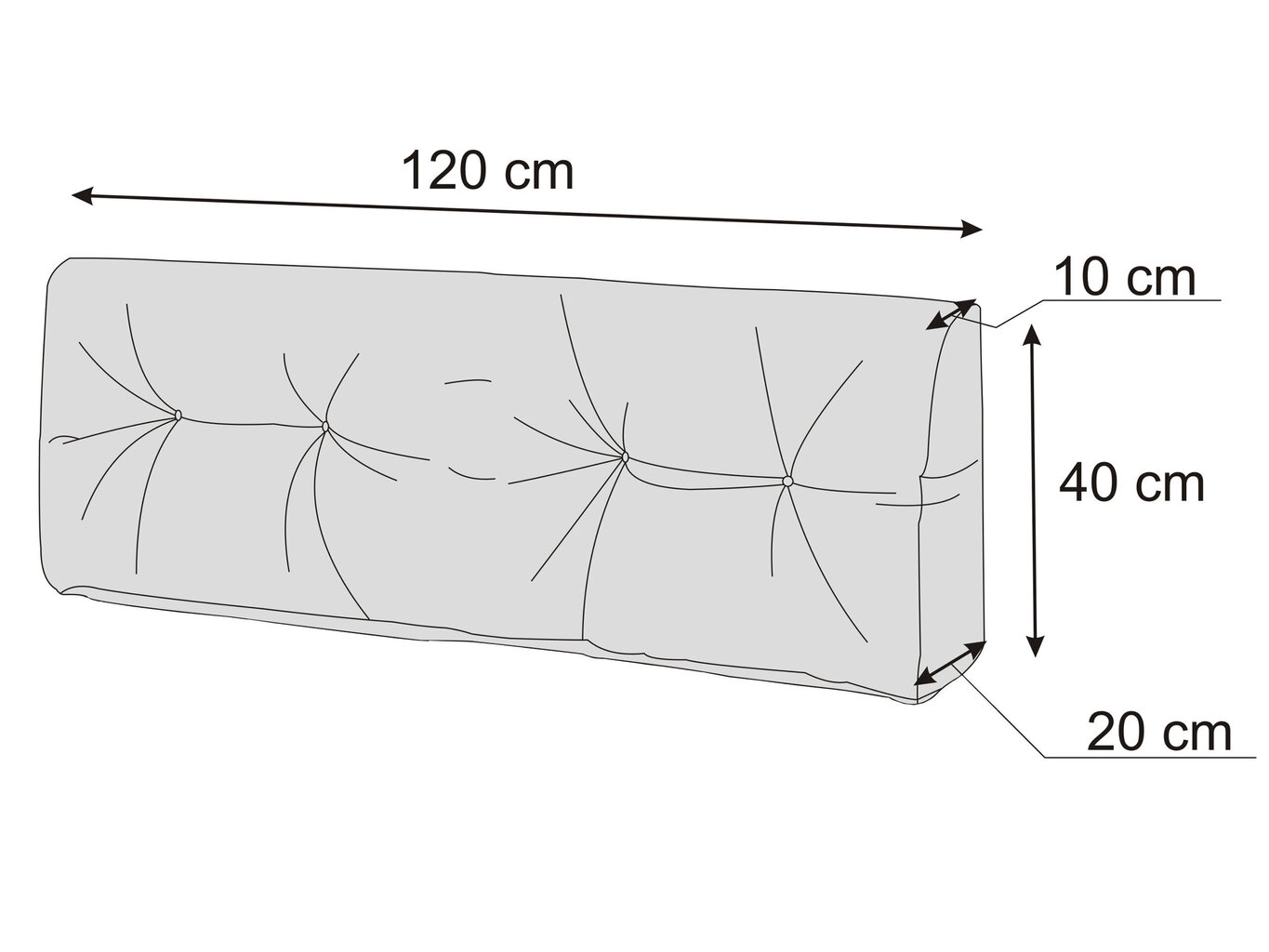 Atzveltnes spilvens paletei Hobbygarden Leo 120x40cm, zaļš цена и информация | Krēslu paliktņi | 220.lv