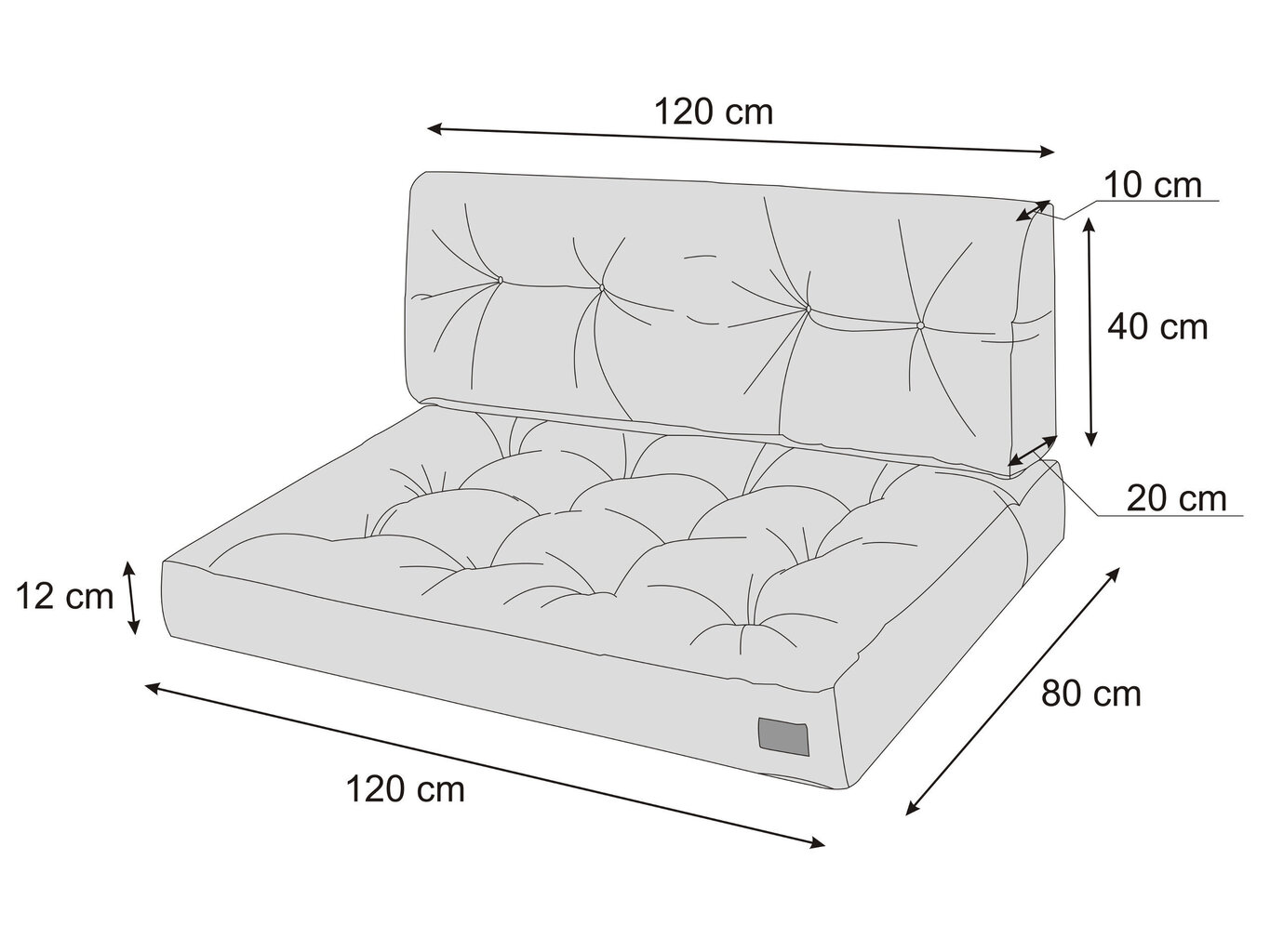 2-ju spilvenu paletei komplekts Hobbygarden Leo, brūns цена и информация | Krēslu paliktņi | 220.lv