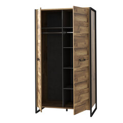 Шкаф Selsey Hud, 109,1 см, коричневый/черный цена и информация | Шкафы | 220.lv