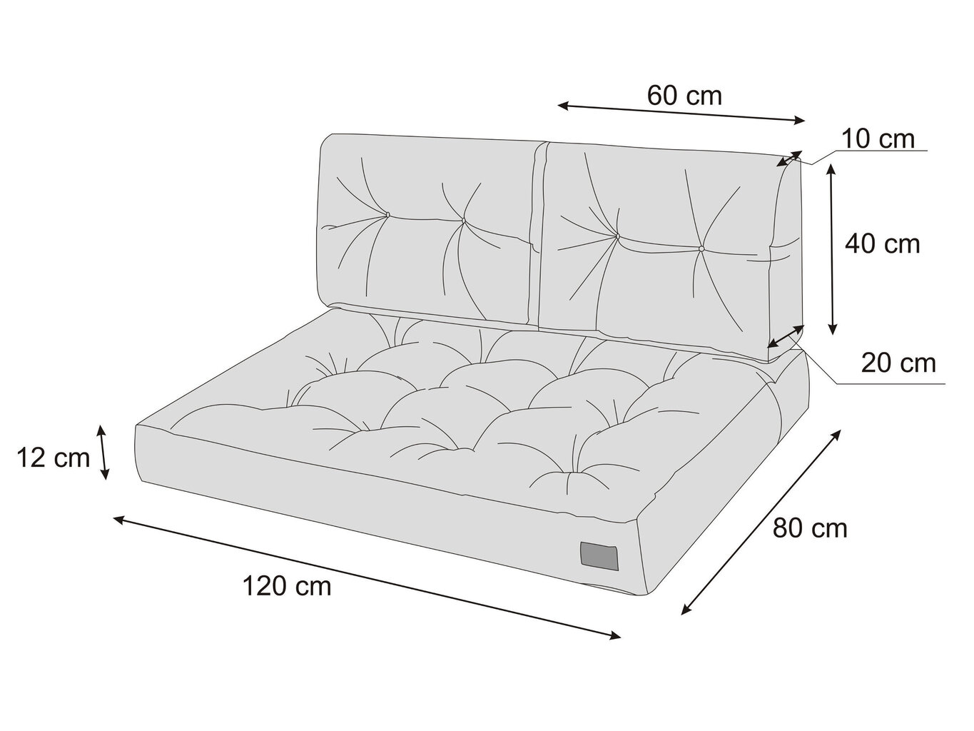 3-ju spilvenu paletei komplekts Hobbygarden Leo, brūns цена и информация | Krēslu paliktņi | 220.lv