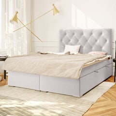 Кровать Selsey Lubekka 140x200 см, серая цена и информация | Кровати | 220.lv
