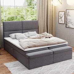 Кровать Selsey Bazoma, 180x200 см, серая цена и информация | Кровати | 220.lv