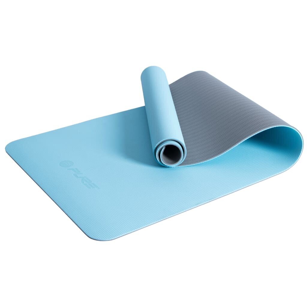 Jogas paklājiņš, zilas un pelēkas krāsas, 173x58x0,6cm cena un informācija | Vingrošanas paklāji | 220.lv