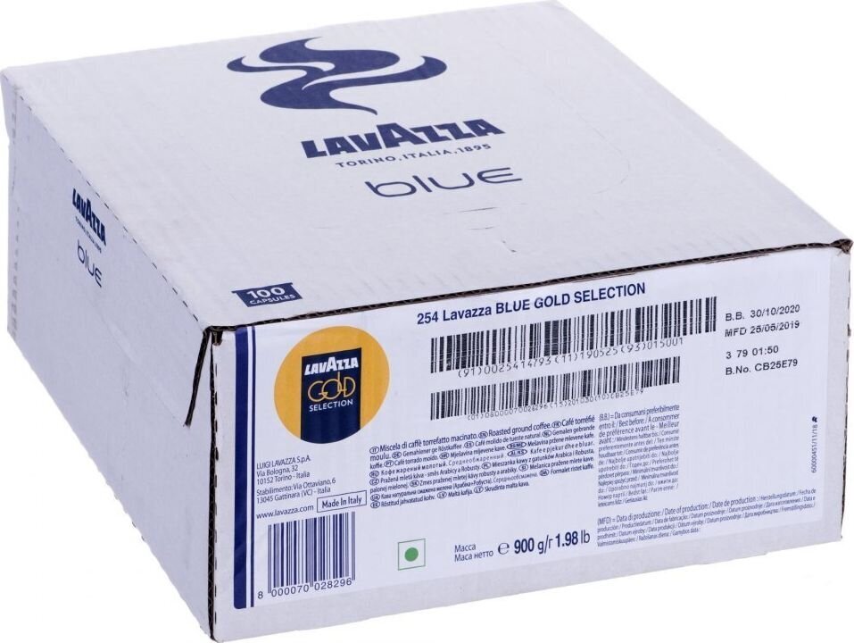 Kafijas kapsulas Lavazza Blue Gold Selection, 100 kaps. cena un informācija | Kafija, kakao | 220.lv