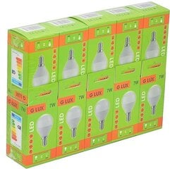 LED spuldzes G.LUX GR-LED-G45-E14-7W 3000K, 10 gab.. Iepakojums cena un informācija | Spuldzes | 220.lv