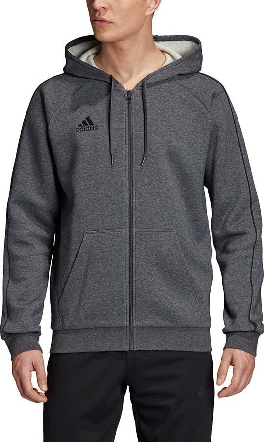 Adidas Džemperi Core 18Fz Hoody Grey cena un informācija | Vīriešu jakas | 220.lv