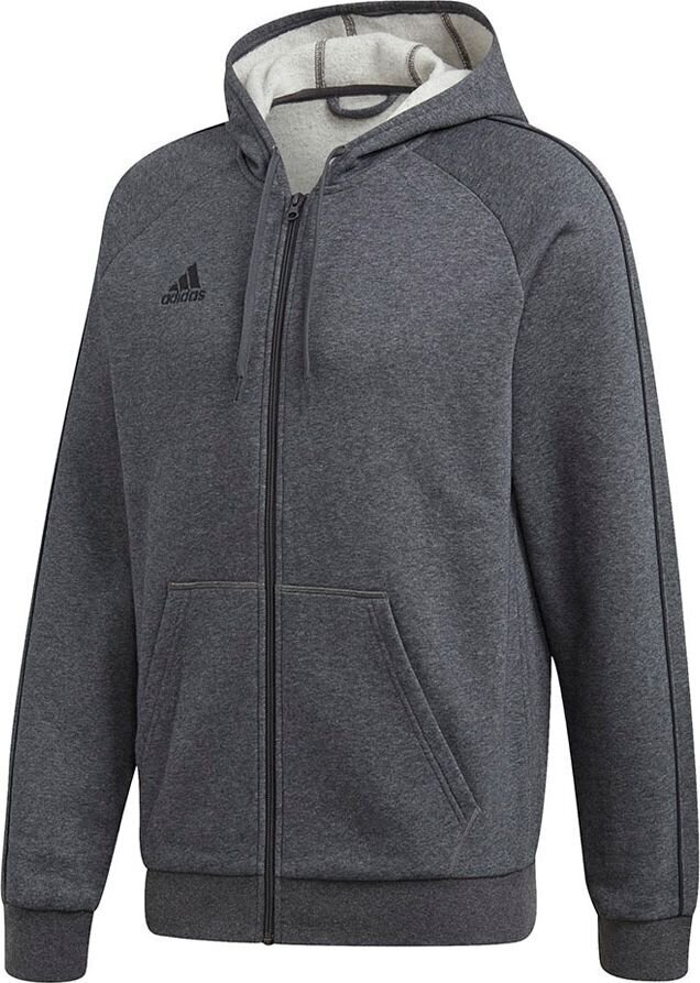 Adidas Džemperi Core 18Fz Hoody Grey cena un informācija | Vīriešu jakas | 220.lv