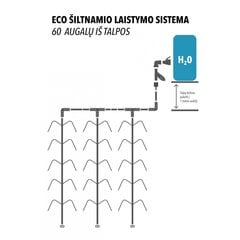 Комплект для полива теплицы ECO, 60 растений из резервуара цена и информация | Оборудование для полива | 220.lv