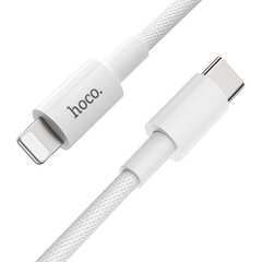 Vads Type C -> Lightning PD (ātrās uzlādes) Hoco X56 1.0 m 3A 18W, lādēšanas vads USB-C Lightning for Apple iPhone, balts цена и информация | Кабели для телефонов | 220.lv