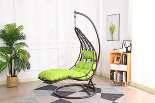 Piekarināms krēsls NORE Fiji, brūns/zaļš cena un informācija | Piekarināms krēsls NORE Fiji, brūns/zaļš | 220.lv