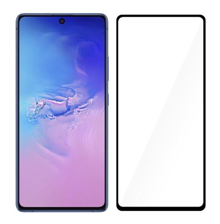 Aizsargstikls Tellur paredzēts Samsung S10 Lite, melns цена и информация | Ekrāna aizsargstikli | 220.lv