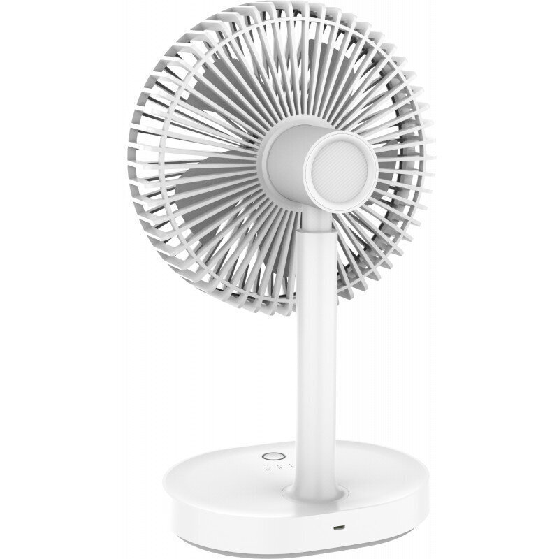 Platinet lādējams galda ventilators 3000 mah 3 ātrumi balts / pelēks cena un informācija | Ventilatori | 220.lv