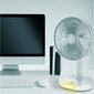 Platinet lādējams galda ventilators 3000 mah 3 ātrumi balts / pelēks цена и информация | Ventilatori | 220.lv