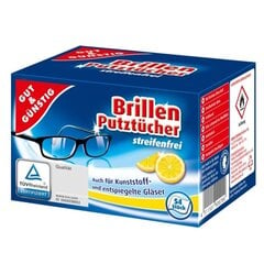 Салфетки для очков Gut and Gunstig Brillenputztuche, 54 шт.  цена и информация | Чистящие средства | 220.lv