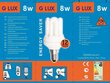 Enerģijas taupīšanas spuldze 8W Iepakojums 10 gab. G.LUX DTD 8W E14 Iepakojums цена и информация | Spuldzes | 220.lv