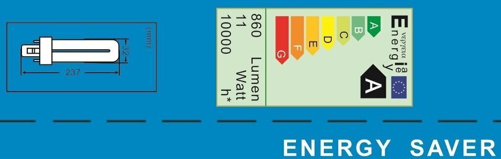 Enerģijas taupīšanas spuldze 11W Iepakojums 10 gab. G.LUX DU 11W G23 Iepakojums cena un informācija | Spuldzes | 220.lv