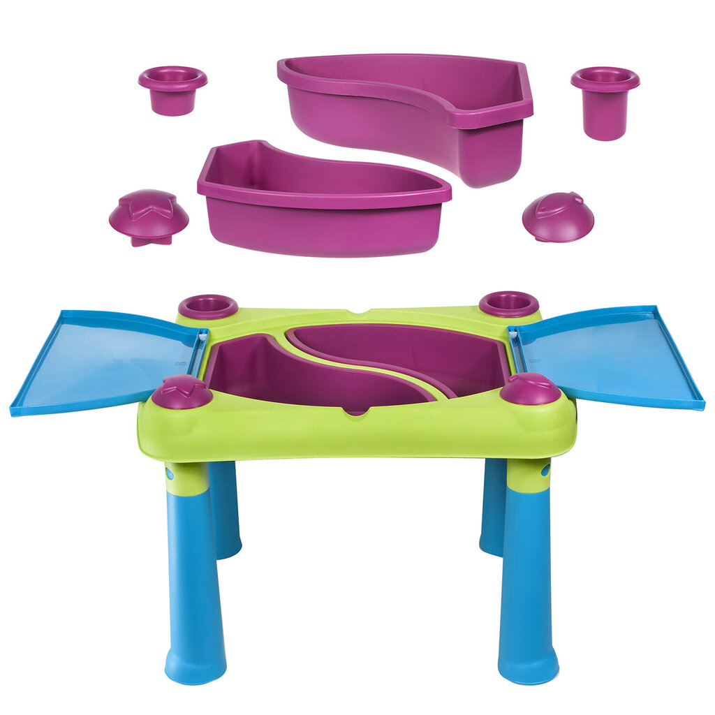 Bērnu rotaļu galdiņš Creative Fun Table zaļš/violets cena un informācija | Bērnu krēsliņi un bērnu galdiņi | 220.lv