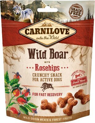 Carnilove Dog Gardums Wild Boar With Rosehips, 200 G cena un informācija | Gardumi suņiem | 220.lv