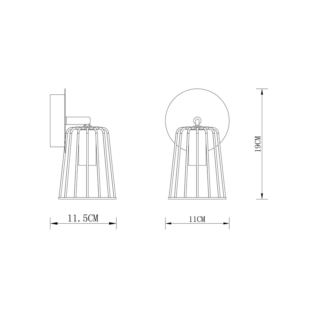 Sienas lampa G.LUX GM-107/1A WIRE цена и информация | Sienas lampas | 220.lv