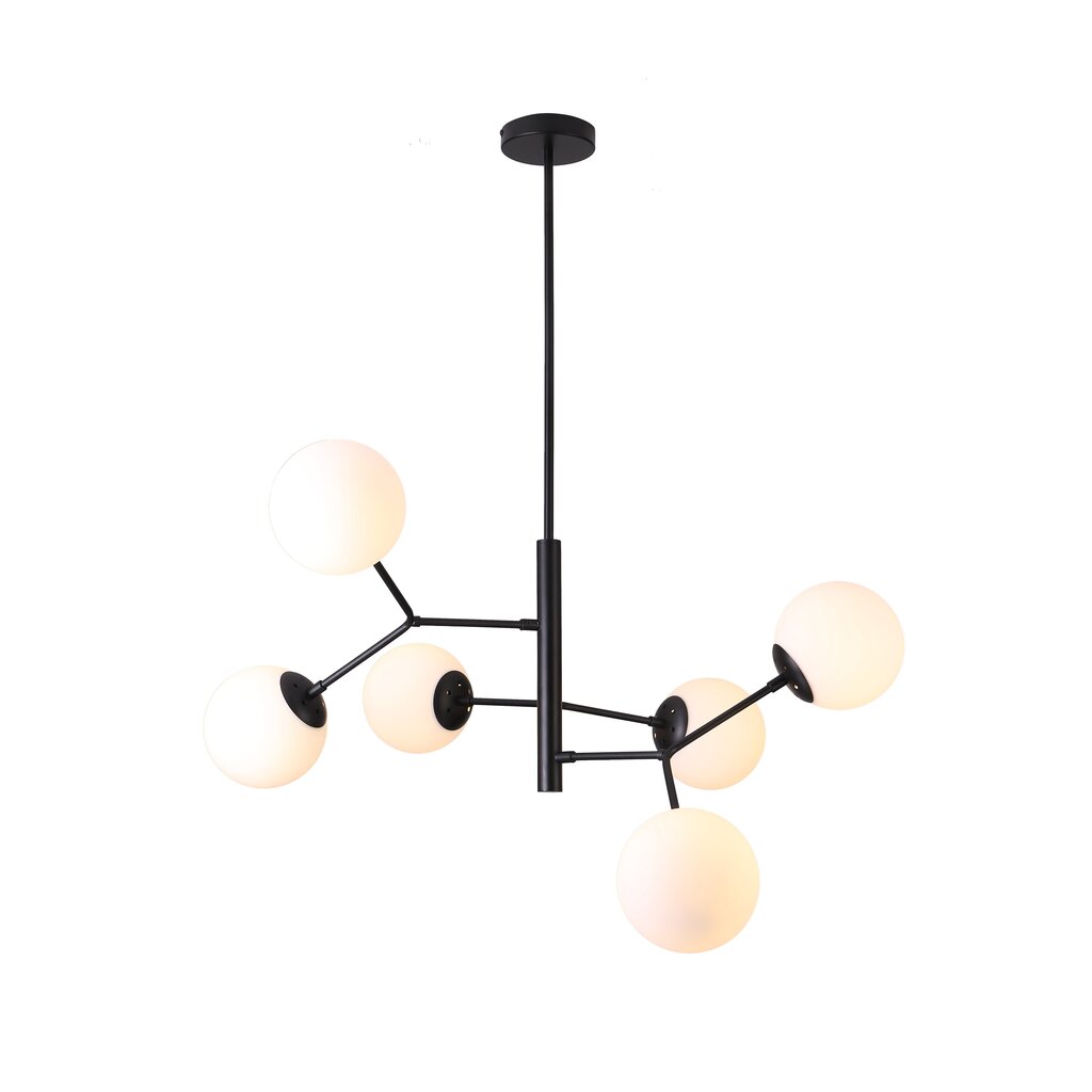 Piekāramā lampa G.LUX GM-906/6 mat black cena un informācija | Lustras | 220.lv