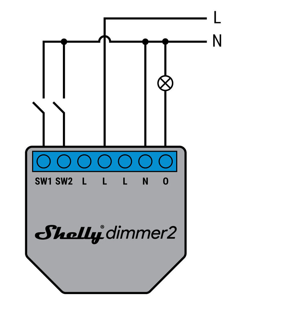 Viedais regulators Wi-Fi Shelly dimmer2 цена и информация | Elektrības slēdži, rozetes | 220.lv