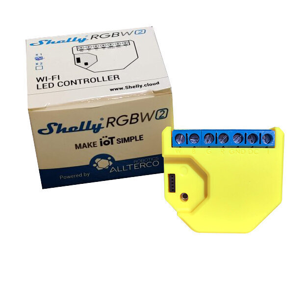Viedais lentes kontrolieris WiFi RGBW Shelly RGBW2 cena un informācija | LED lentes | 220.lv