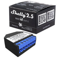 Умное 2х канальное реле Wi-Fi Shelly 2.5 цена и информация | Системы безопасности, контроллеры | 220.lv
