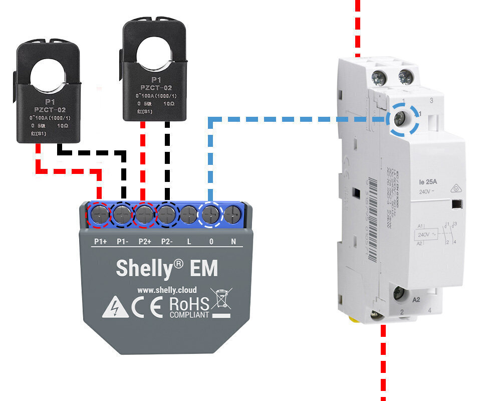 Smart Wi-Fi mērītājs un Shelly EM kontrolieris цена и информация | Drošības sistēmas, kontrolieri | 220.lv