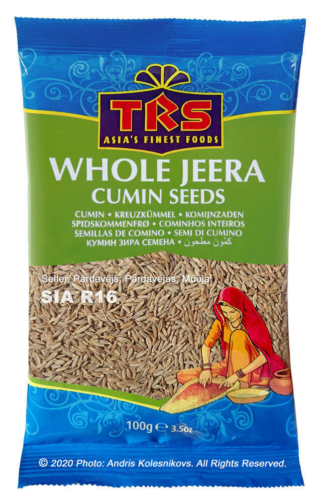 Kumins - vesels (romiešu ķimenes), Cumin Seeds Whole Jeera, TRS, 100 g cena un informācija | Garšvielas, garšvielu komplekti | 220.lv