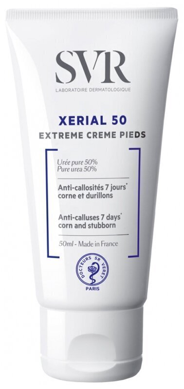 Pēdu krēms ar urīnvielu SVR Xerial 50 Extreme 50 ml cena un informācija | Ķermeņa krēmi, losjoni | 220.lv