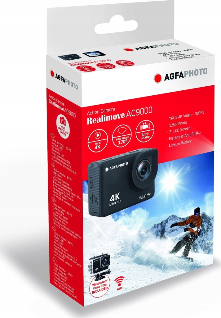 AgfaPhoto AC9000, black cena un informācija | Sporta kameras | 220.lv