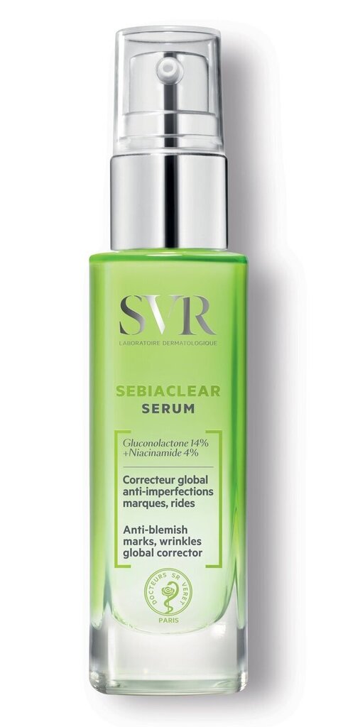 Sejas nepilnību koriģējošs serums SVR Sebiaclear 30 ml cena un informācija | Serumi sejai, eļļas | 220.lv