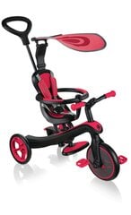 Daudzfunkcionālais trīsritenis Globber Trike Explorer 4in1, sarkans, 632-102 цена и информация | Трехколесные велосипеды | 220.lv