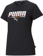 Футболка Puma Multicoloured Tee Black цена и информация | Футболка женская | 220.lv