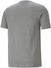 Puma T-Krekls vīriešiem ESS+Embroidery Logo Tee Medium Grey cena un informācija | Vīriešu T-krekli | 220.lv