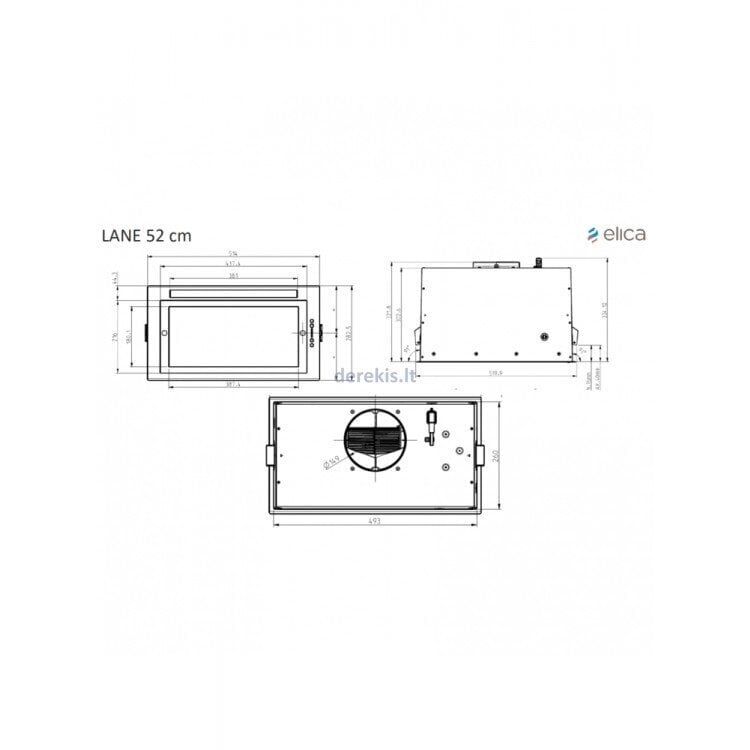 Elica Lane BL/A/52 цена и информация | Tvaika nosūcēji | 220.lv