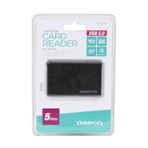 Omega OUCR33IN1 Karšu lasītājs SDHC / Micro SD / SDXC / ar 3.0 USB Spraudni / Melns cena un informācija | Adapteri un USB centrmezgli | 220.lv