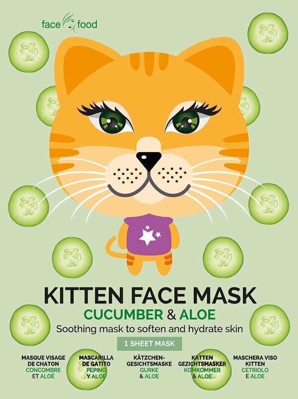 Nomierinoša sejas maska 7th Heaven Kitten Face Mask cena un informācija | Sejas maskas, acu maskas | 220.lv