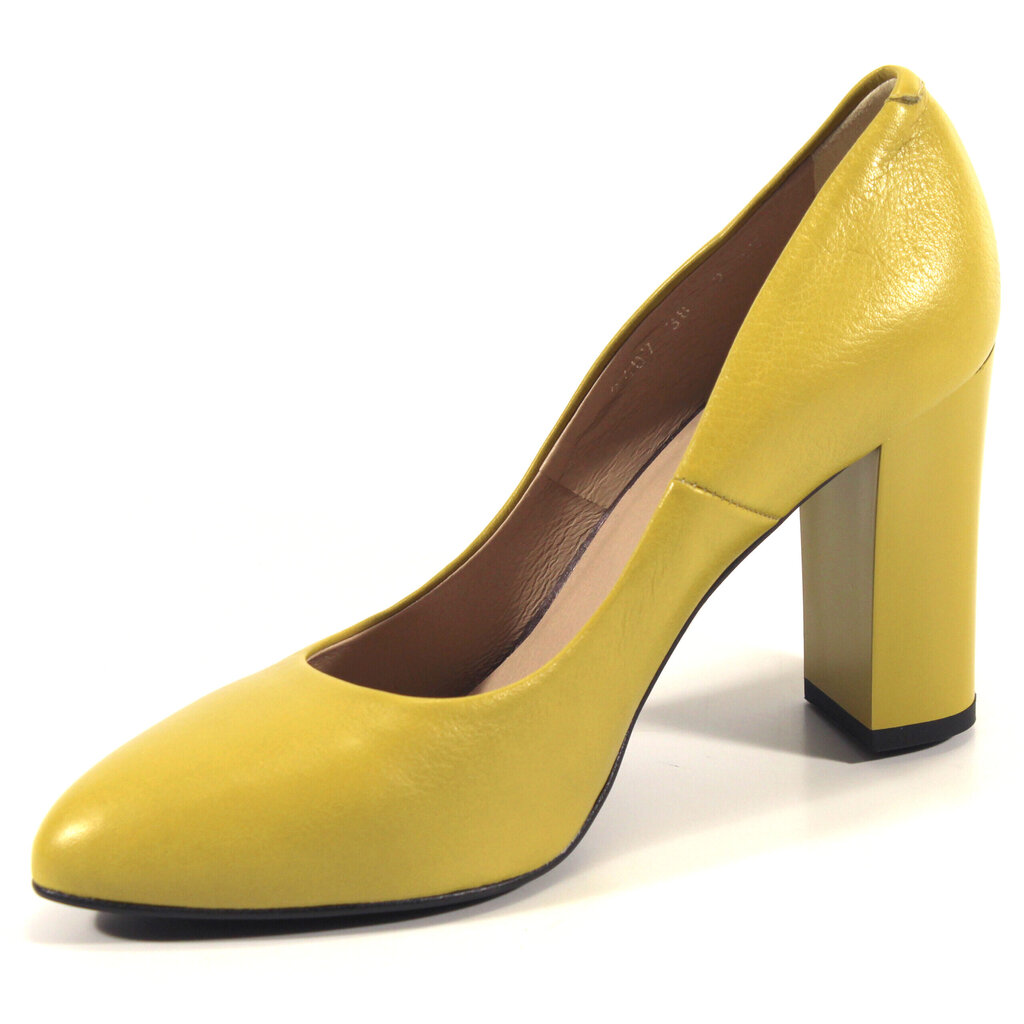 KANIOWSKI ādas kurpes sievietēm, dzeltenas cena un informācija | Sieviešu kurpes | 220.lv