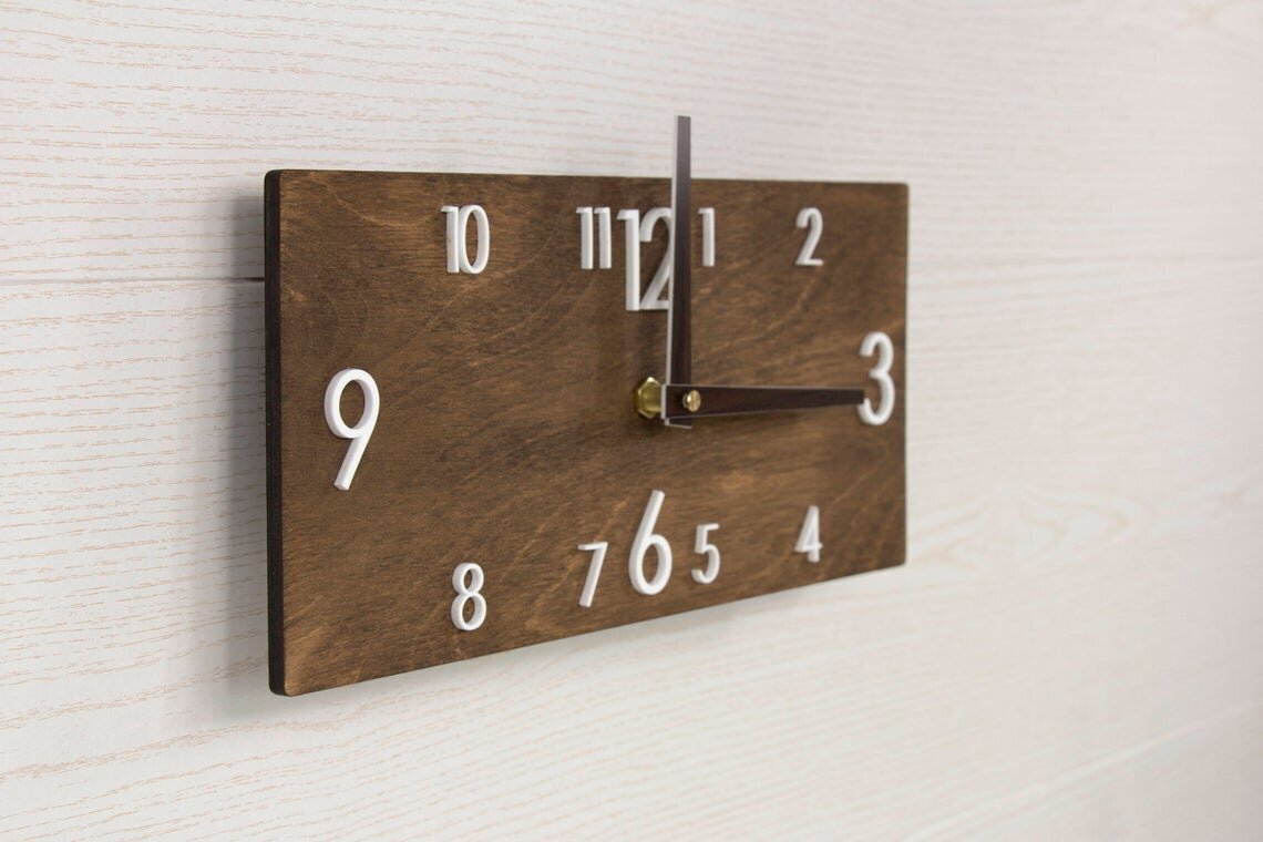 Koka sienas pulkstenis 13 x 30.1 cm cena un informācija | Pulksteņi | 220.lv